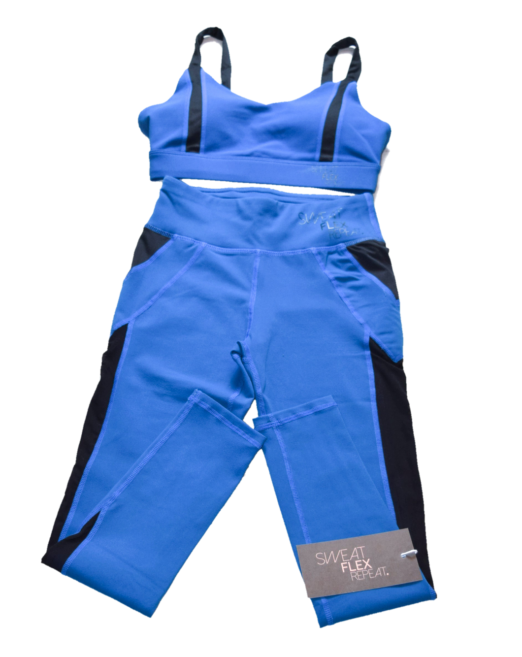 2-piece sports bra and high waist pants yoga suit